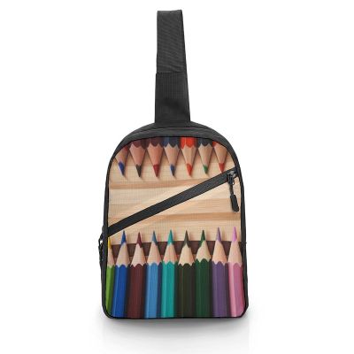 BTCOWZRV Sling Bag for Women Men Crossbody Sling Backpack Colored Pencils Chest Bags Shoulder Backpack Travel Hiking Daypack