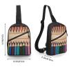BTCOWZRV Sling Bag for Women Men Crossbody Sling Backpack Colored Pencils Chest Bags Shoulder Backpack Travel Hiking Daypack view 2