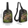 BTCOWZRV Sling Bag for Women Men Crossbody Sling Backpack Cat in Grass Chest Bags Shoulder Backpack Travel Hiking Daypack view 2