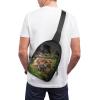 BTCOWZRV Sling Bag for Women Men Crossbody Sling Backpack Cat in Grass Chest Bags Shoulder Backpack Travel Hiking Daypack view 4
