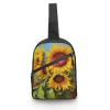 BTCOWZRV Sling Bag for Women Men Crossbody Sling Backpack Beautiful Sunflower Oil Painting Chest Bags Shoulder Backpack Travel Hiking Daypack view 1