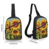 BTCOWZRV Sling Bag for Women Men Crossbody Sling Backpack Beautiful Sunflower Oil Painting Chest Bags Shoulder Backpack Travel Hiking Daypack view 2
