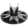 AFAVOM Dance Leotards for Women Girls Ballerina Swan Lake Costumes Adult Ballet Dance Dress Hard Platter Tutu Camisole Skirt Leotard Rhinestone Embroidery Tutu Dress for Performance Dancewear Black L view 1