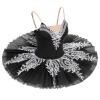 AFAVOM Dance Leotards for Women Girls Ballerina Swan Lake Costumes Adult Ballet Dance Dress Hard Platter Tutu Camisole Skirt Leotard Rhinestone Embroidery Tutu Dress for Performance Dancewear Black L view 2