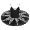 AFAVOM Dance Leotards for Women Girls Ballerina Swan Lake Costumes Adult Ballet Dance Dress Hard Platter Tutu Camisole Skirt Leotard Rhinestone Embroidery Tutu Dress for Performance Dancewear Black L view 3
