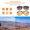 Freckles Mark Vintage Retro 70s Sunglasses for Women Men Classic Large Square Aviator Trendy Glasses (2P: Yellow & Green/Grey, 60) view 4