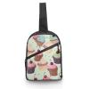BTCOWZRV Sling Bag for Women Men Crossbody Sling Backpack Cupcake Chest Bags Shoulder Backpack Travel Hiking Daypack view 1