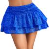 Avidlove Women's Pleated Mini Skirt Lace High Waisted Ruffles Lingerie Short Skirts Sky Blue view 1