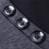 Mens Fashion Henley Shirts Short Sleeve Casual Button Cotton Workout T-Shirt Lightweight Muscle Color Shirt Black view 2