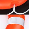 23" Life Ring with Floating Lifesaving Rope 50 for Boating Safety, Boat Throw Rings with Reflective Strip,Orange Throw Ring with Grab Lines view 4