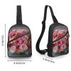 BTCOWZRV Sling Bag for Women Men Crossbody Sling Backpack Flowers Bouquet Chest Bags Shoulder Backpack Travel Hiking Daypack view 2