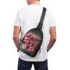 BTCOWZRV Sling Bag for Women Men Crossbody Sling Backpack Flowers Bouquet Chest Bags Shoulder Backpack Travel Hiking Daypack view 4