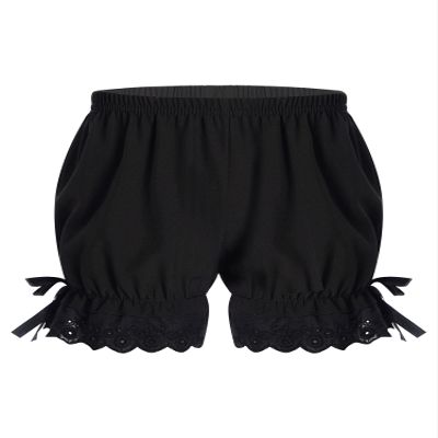 Hularka Kids Girls Dance Shorts Ruffle Lace Bowknot Pumpkin Bloomers Security Short Panties Undershorts Underwear Black 7-8 Years