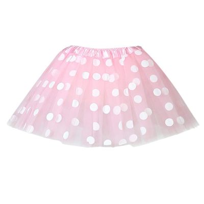 NineFit Basics Toddler Baby Girls Polka Dot Tulle Skirt for Kids Princess Performance Skirt Tutus for Girls Summer (Pink, One Size)
