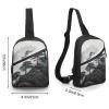 BTCOWZRV Sling Bag for Women Men Crossbody Sling Backpack Foggy Mountain Pine Tree Chest Bags Shoulder Backpack Travel Hiking Daypack view 2