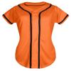 QTWW INC Womens Baseball Jersey Button Down Softball Jersey Short Sleeve Tee Hip Hop Shirt Active Team Sports Uniforms Orange XXL view 1