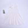 AIMAOMI Toddler Baby Girl Tutu Tulle Dress Cotton Linen Ruffle Back Bowknot Princess Party Dresses (Beige, 6-12 Months) view 2