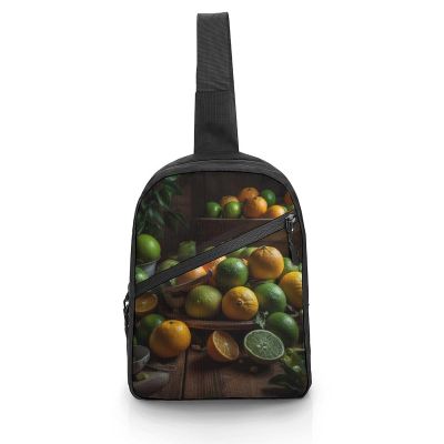 BTCOWZRV Sling Bag for Women Men Crossbody Sling Backpack Fresh Citrus Fruits Chest Bags Shoulder Backpack Travel Hiking Daypack