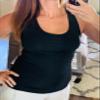 Women's Racerback Tank Tops Athletic Base Layer Sleeveless Workout Yoga Undershirts Tops Black view 2