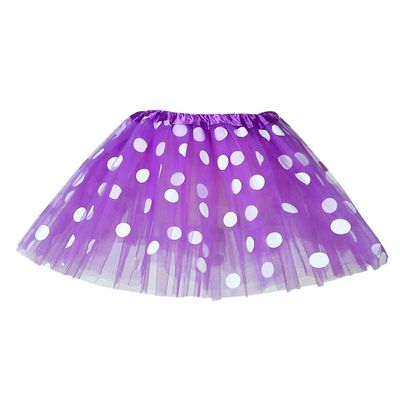 Toddler Baby Girls Polka Dot Tulle Skirt for Kids Princess Performance Skirt Tutus for Girls Summer (Purple, One Size)