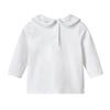 Toddler Kids Girls Boys Basic Peter Pan Collar Tee Shirt T-Shirts Tops Bottom Long Sleeve Solid Blouse view 2