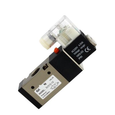 DOUFUDIA 3V310-10 AC220V DC 12V 24V AC110V Solenoid Valve Electromagnetic Reversing Valve For Pneumatic Components 1Pcs (Color : With 10mm fittings-03, Size : 3V310-10-NC DC12V)
