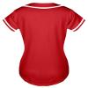 Womens Baseball Jersey Button Down Softball Jersey Short Sleeve Tee Hip Hop Shirt Active Team Sports Uniforms Red L view 3