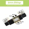 DOUFUDIA 4V230C-08 4V230E-08 4V230P-08 5 Way 3 Position 1/4inch Pneumatic Solenoid Valve Double Coil DC12V DC24V AC220V 1Pcs (Color : With 6mm fittings, Size : 4V230P-08 DC24V) view 2