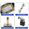 DOUFUDIA 4V230C-08 4V230E-08 4V230P-08 5 Way 3 Position 1/4inch Pneumatic Solenoid Valve Double Coil DC12V DC24V AC220V 1Pcs (Color : With 6mm fittings, Size : 4V230P-08 DC24V) view 4
