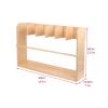 CUTPOIY Large Capacity Yoga Mat Holder Box, Wood Floor Stand Multifunctional Sports Accessaries Rack Shelf, Yoga Studios Storage Organizer (Hold 6 Mats) view 2