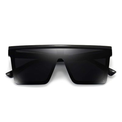 Dollger Square Oversized Sunglasses for Women Men Fashion Flat Top Big Frame Shades Matte Black