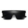 Dollger Square Oversized Sunglasses for Women Men Fashion Flat Top Big Frame Shades Matte Black view 1