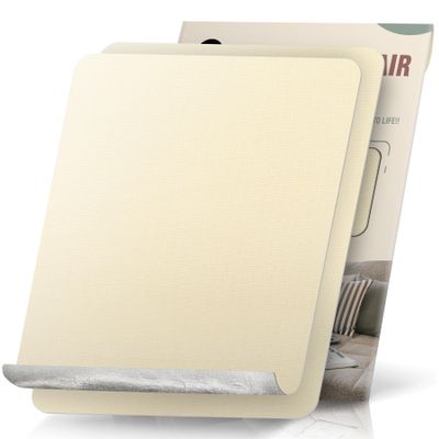 OAZ Canvas Repair Patch Self-Adhesive Fabric Patch, 9x11 Inch 2 Pcs, Waterproof Fabric Repair Patch for Furniture, Couch, Tent, Tote Bag, Sofa, Car Seat, Lounge Chair, Awning (Beige)