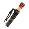 KRATARC Archery Lightweight Back Arrow Quiver Dual Use Foldable Compact Hip Arrows Bag with Molle System Hanged for Target Shooting (Woodland - Diameter 4'') view 3