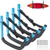 ORLANG 4 Pack Kayak Storage Rack, 15 Inch Kayak Rack for Garage, Kayak Hooks for Garage Wall with Nylon Straps, Kayak Wall Mount Hangers for Kayaks, Surfboards, Canoes, Snowboards, Tools (Blue) view 1
