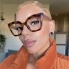 HCHES Cat Eye Acetate Glasses Frame For Men Women Eyeglasses Eyewear,6,One size view 3