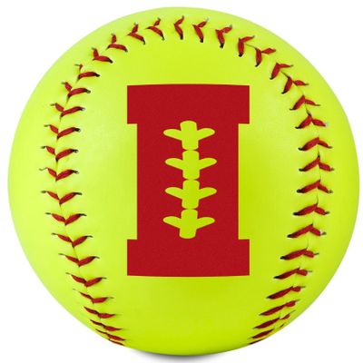 CybGene Initial Softball Gifts for Girls Teenager for Senior Night Birthday Graduation Christmas, Softball Ball for Team 12" - I