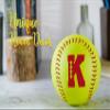 CybGene Initial Softball Gifts for Girls Teenager for Senior Night Birthday Graduation Christmas, Softball Ball for Team 12" - I view 4