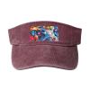 SSIMOO Graffiti Drawing Print Denim Sun Visor Cap Versatile Unisex Design,for Outdoor Activities and Daily Wear, One Size-Large view 1