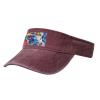 SSIMOO Graffiti Drawing Print Denim Sun Visor Cap Versatile Unisex Design,for Outdoor Activities and Daily Wear, One Size-Large view 2