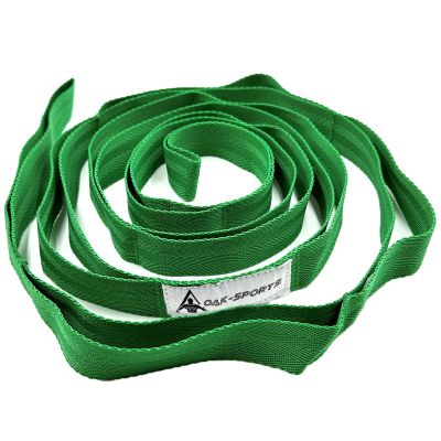 Stretching Strap Yoga Strap with Loops, Stretch Straps for Physical Therapy, Non-Elastic Exercise Strap for Pilates, Dance and Gymnastics with Workout Guide (Dark Green)