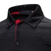 Generic Men's Polo Shirts Print Short Sleeve Cotton Golf Shirt Casual Collared Shirt Lightweight Workout Shirts with 3 Buttons (X-Large,Black) view 2