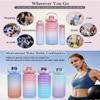 Amoo Water Bottle 3Pcs Set, Sports Water Bottles with Time Label, Motivational Water Bottles, 2 L + 900ml + 300ml, Leak-Proof Gym Bottle BPA-Free Water Bottle with Straw for Women and Men (Gray) view 2