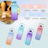 Amoo Water Bottle 3Pcs Set, Sports Water Bottles with Time Label, Motivational Water Bottles, 2 L + 900ml + 300ml, Leak-Proof Gym Bottle BPA-Free Water Bottle with Straw for Women and Men (Gray) view 3
