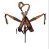 COLTORO SADDLE Leather One Ear Headstall and Breast Plate Set Hand Tooling Floral with Stainless Steel Attachments view 1
