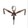 COLTORO SADDLE Leather One Ear Headstall and Breast Plate Set Hand Tooling Floral with Stainless Steel Attachments view 2