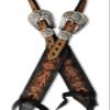 COLTORO SADDLE Leather One Ear Headstall and Breast Plate Set Hand Tooling Floral with Stainless Steel Attachments view 4