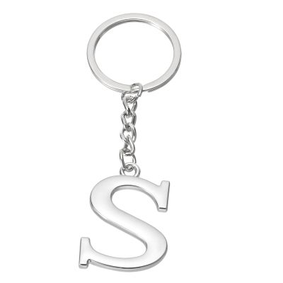 PATIKIL Initial Letter Keychain, Letter S Key Chain DIY Pendant Key Ring Bag Backpack Decor for Men Women Party Gifts Favors, Silver