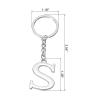 PATIKIL Initial Letter Keychain, Letter S Key Chain DIY Pendant Key Ring Bag Backpack Decor for Men Women Party Gifts Favors, Silver view 2