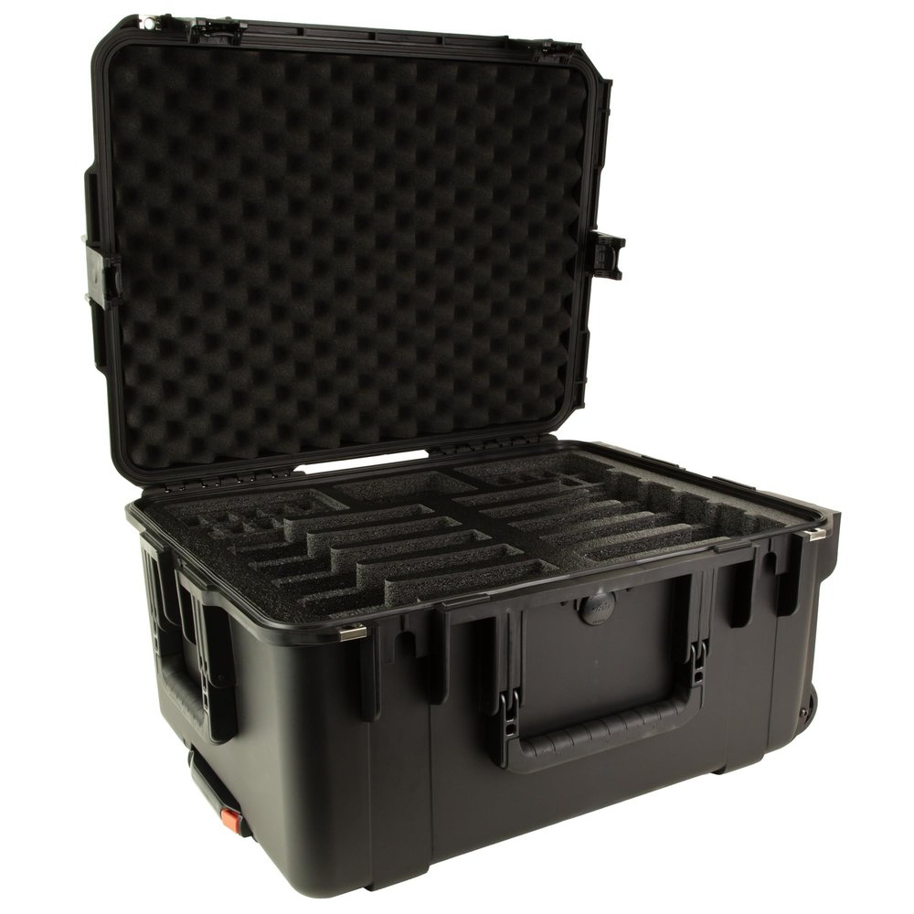 SKB iSeries Multi/10 Handgun Case, Black, Durable Protective Gun Case, Secure Latches, Water and Dustproof (3i-2217-10B-M)